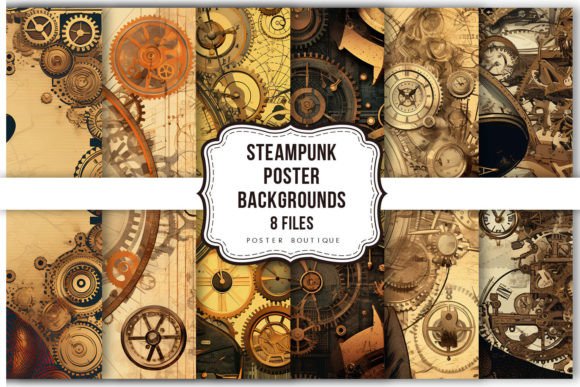 Download Steampunk Poster Clipart Set - Steampunk Collection