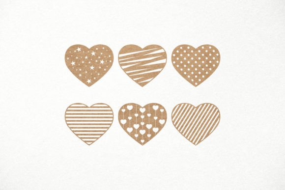 Download Heart SVG Bundle, 6 Patterned Hearts - Hearts Collection