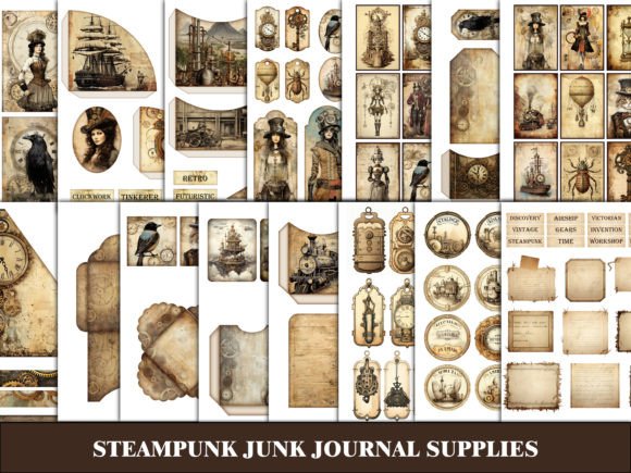 Download Steampunk Junk Journal Grungy Ephemera - Steampunk Collection