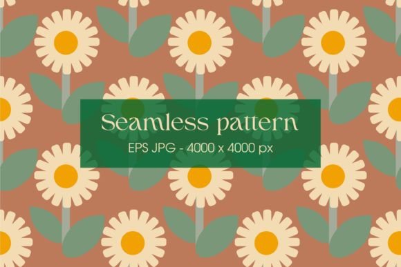 Download Vintage Pattern with Flowers in 60s - Premium Resources